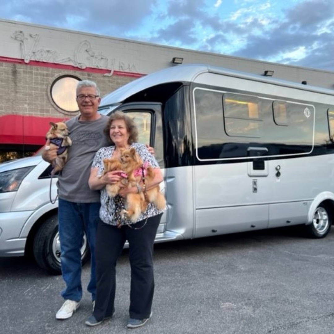Customers with new Leisure Travel Van from Van City RV